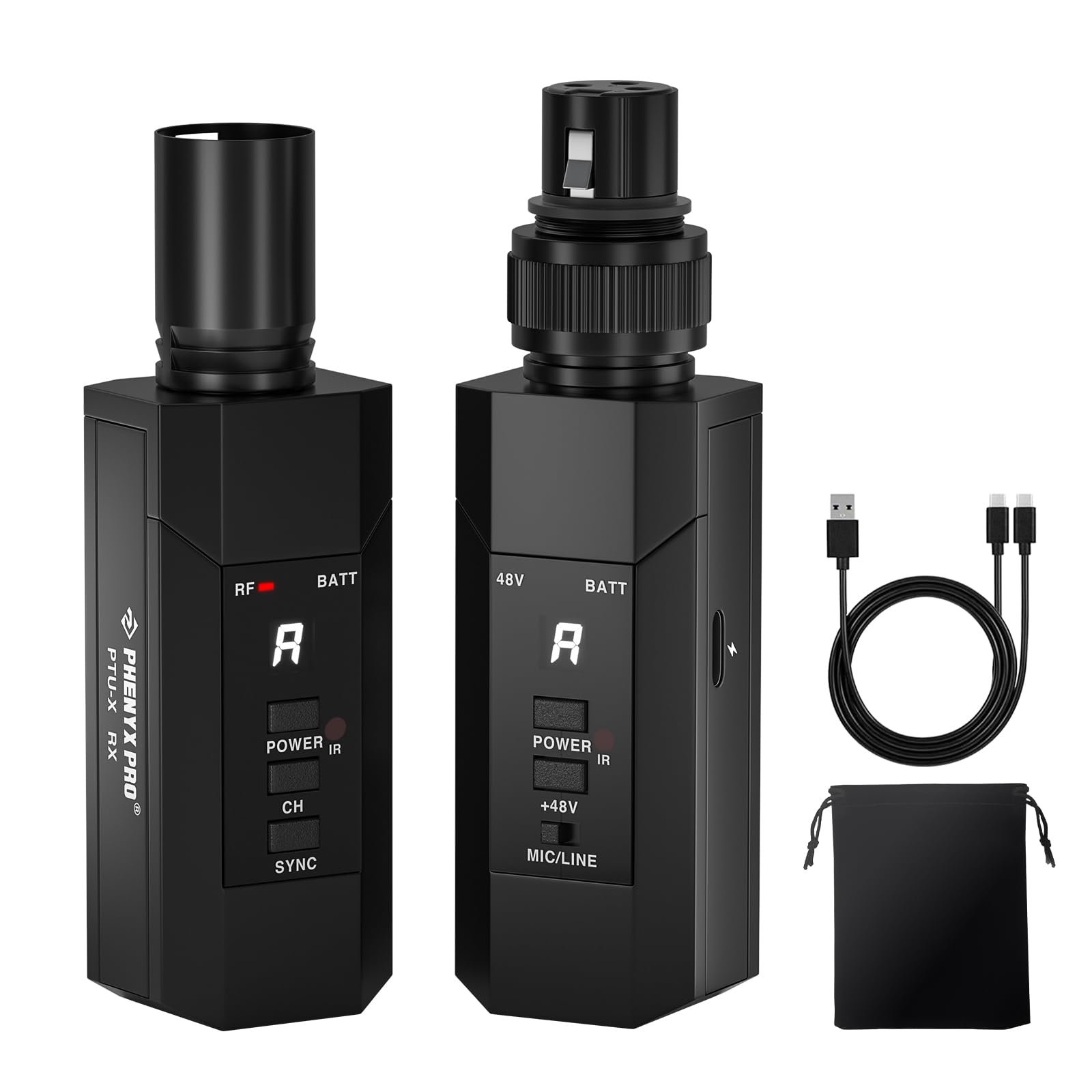 Amazon.com: Phenyx Pro UHF Auto Scan XLR Wireless Transmitter